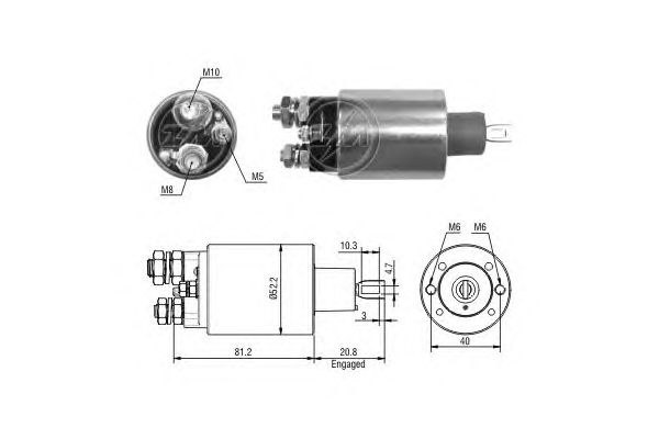 Solenoid, electromotor