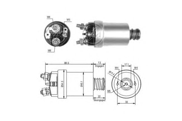 Solenoid, electromotor