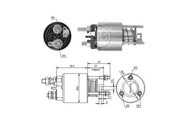 Solenoid, electromotor