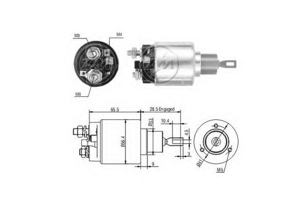 Solenoid, electromotor