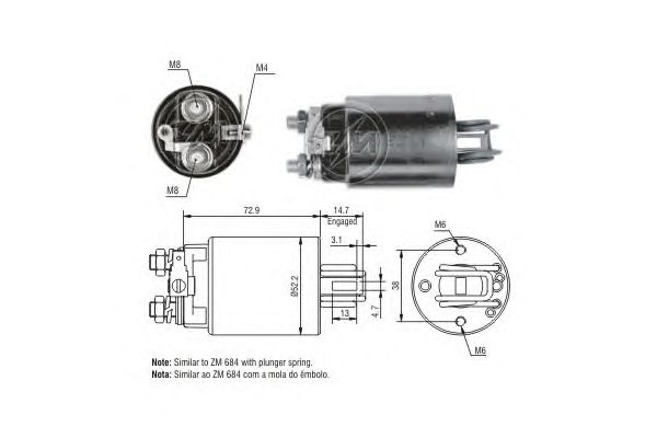 Solenoid, electromotor