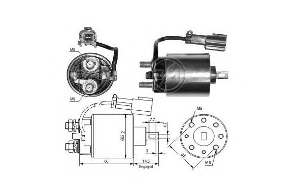 Solenoid, electromotor