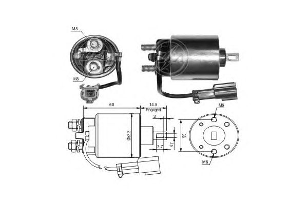 Solenoid, electromotor