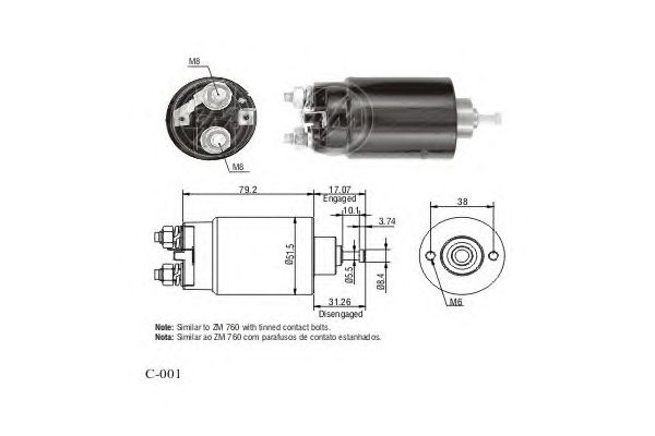 Solenoid, electromotor