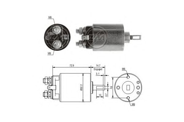 Solenoid, electromotor