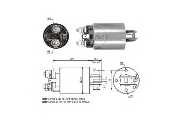 Solenoid, electromotor