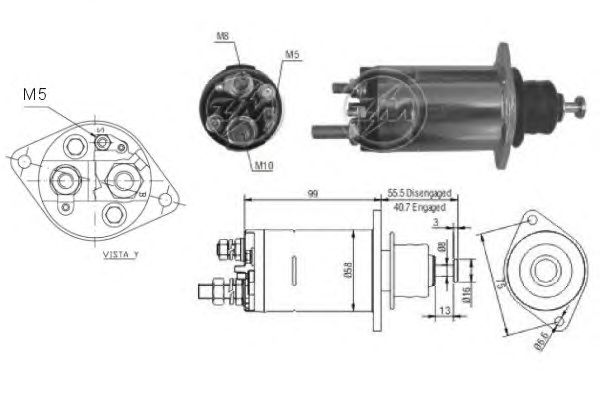 Solenoid, electromotor