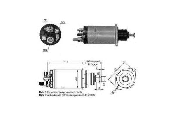 Solenoid, electromotor