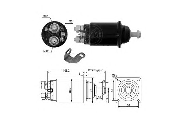 Solenoid, electromotor