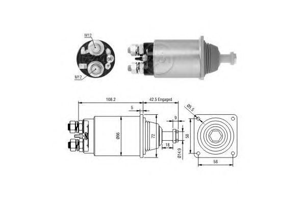 Solenoid, electromotor