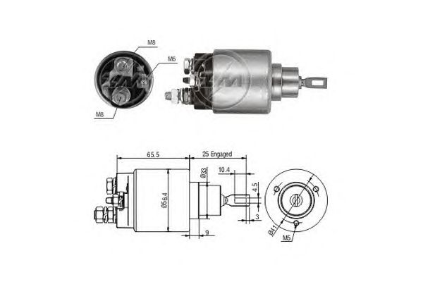 Solenoid, electromotor