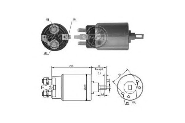 Solenoid, electromotor