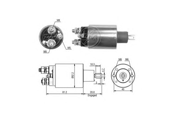 Solenoid, electromotor