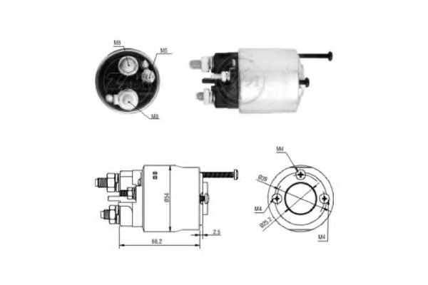 Solenoid, electromotor