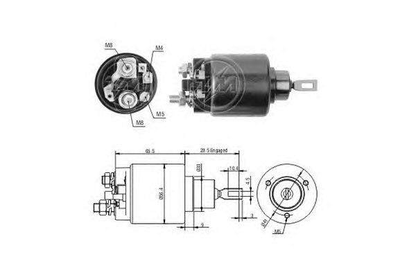 Solenoid, electromotor