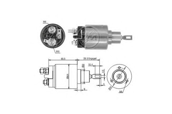 Solenoid, electromotor