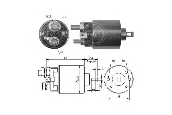 Solenoid, electromotor