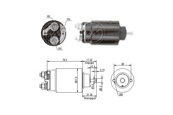 Solenoid, electromotor