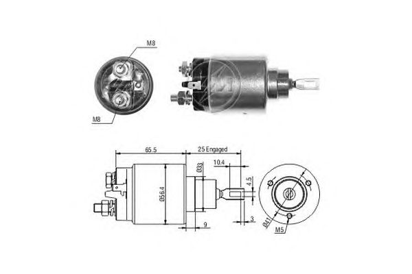 Solenoid, electromotor