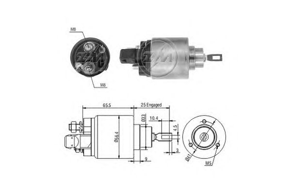 Solenoid, electromotor