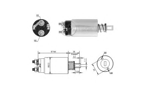 Solenoid, electromotor