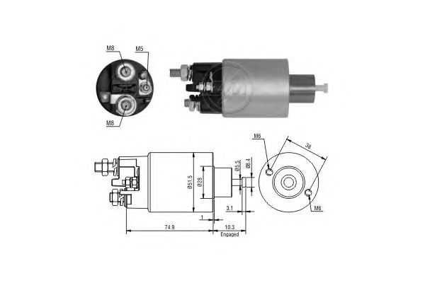 Solenoid, electromotor