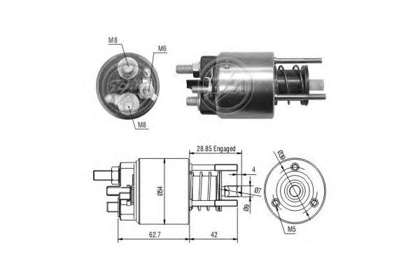 Solenoid, electromotor