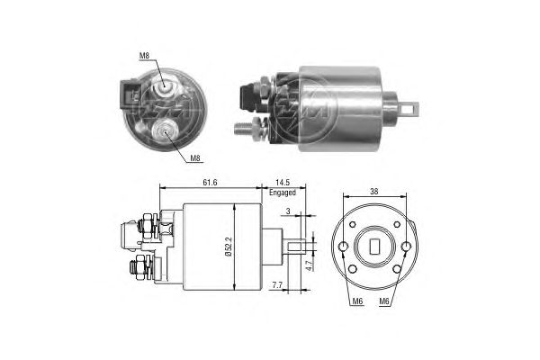 Solenoid, electromotor