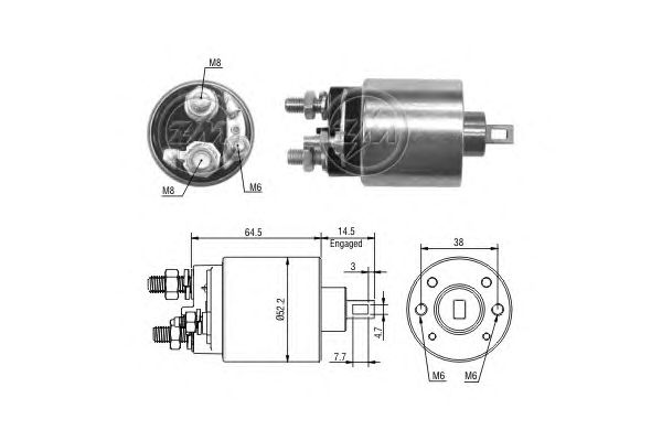 Solenoid, electromotor