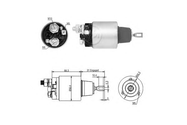 Solenoid, electromotor