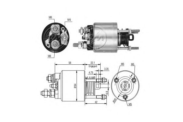 Solenoid, electromotor