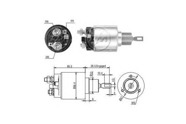 Solenoid, electromotor