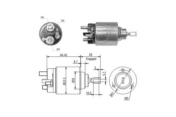 Solenoid, electromotor