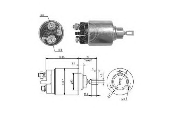 Solenoid, electromotor