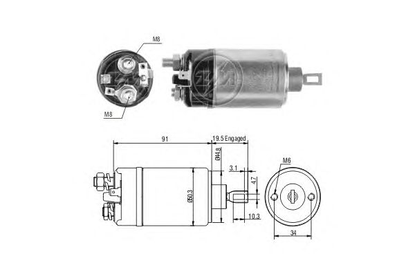 Solenoid, electromotor