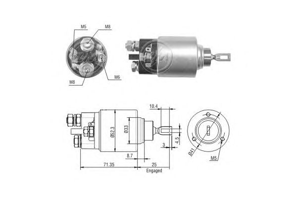 Solenoid, electromotor