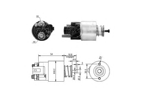 Solenoid, electromotor