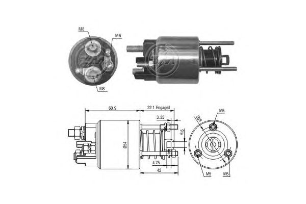 Solenoid, electromotor