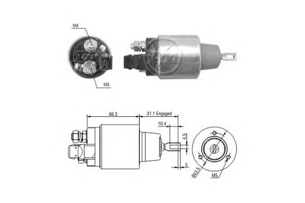 Solenoid, electromotor