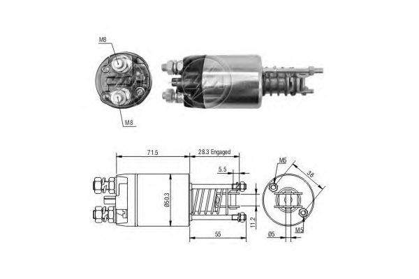 Solenoid, electromotor