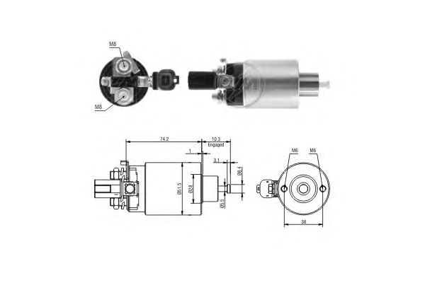 Solenoid, electromotor