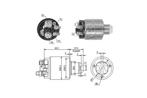 Solenoid, electromotor