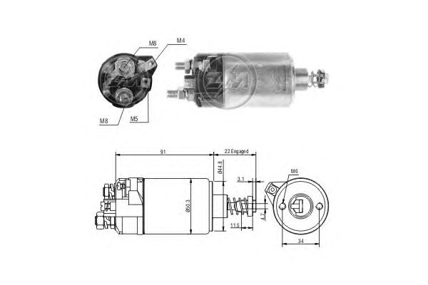 Solenoid, electromotor