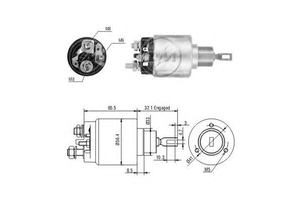 Solenoid, electromotor