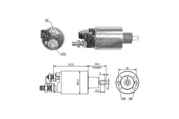 Solenoid, electromotor