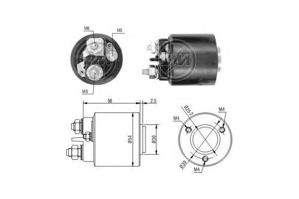 Solenoid, electromotor