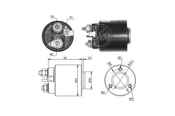 Solenoid, electromotor