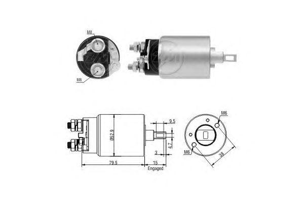 Solenoid, electromotor