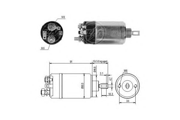 Solenoid, electromotor