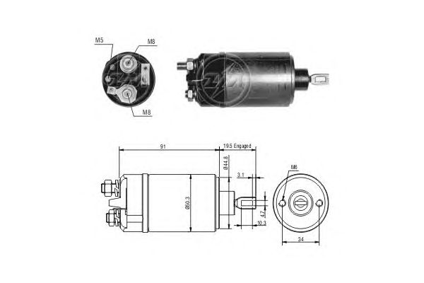 Solenoid, electromotor